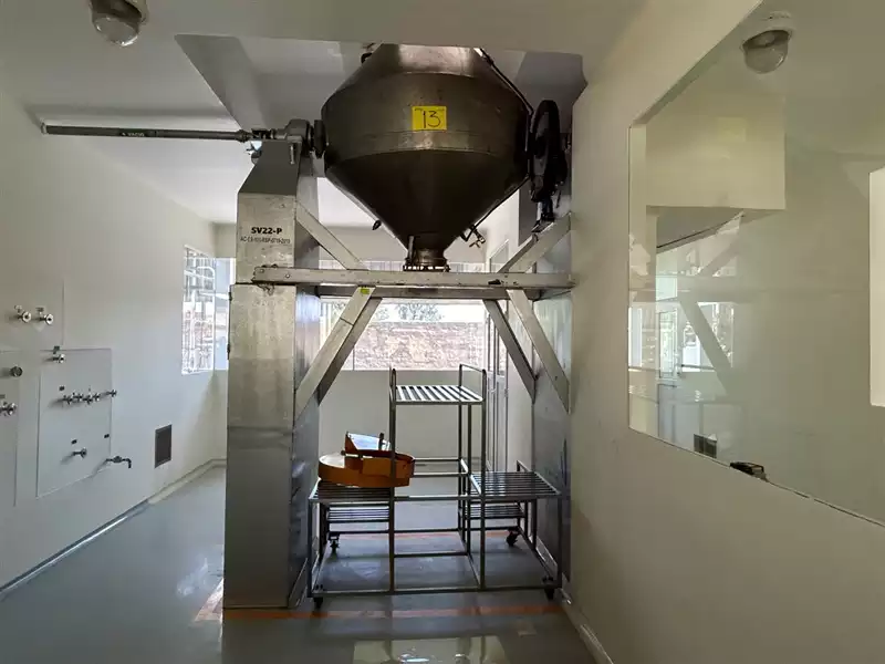 CE Stainless steel double cone mixer with a capacity of 1200 L, frequency 60 hertz